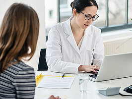 Primary care physician typing on laptop useful observations