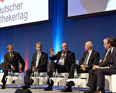 Dr. Jens Gobrecht, Michael Jung, Rolf-Dieter Krause, Prof. Klaus Rennert, Mathias Arnold, Dr. Reiner Kern (Foto: ABDA/Hinz)